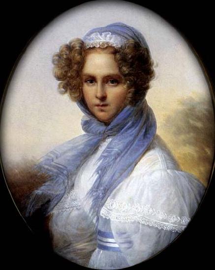 KINSOEN, Francois Joseph Presumed Portrait of Miss Kinsoen Germany oil painting art